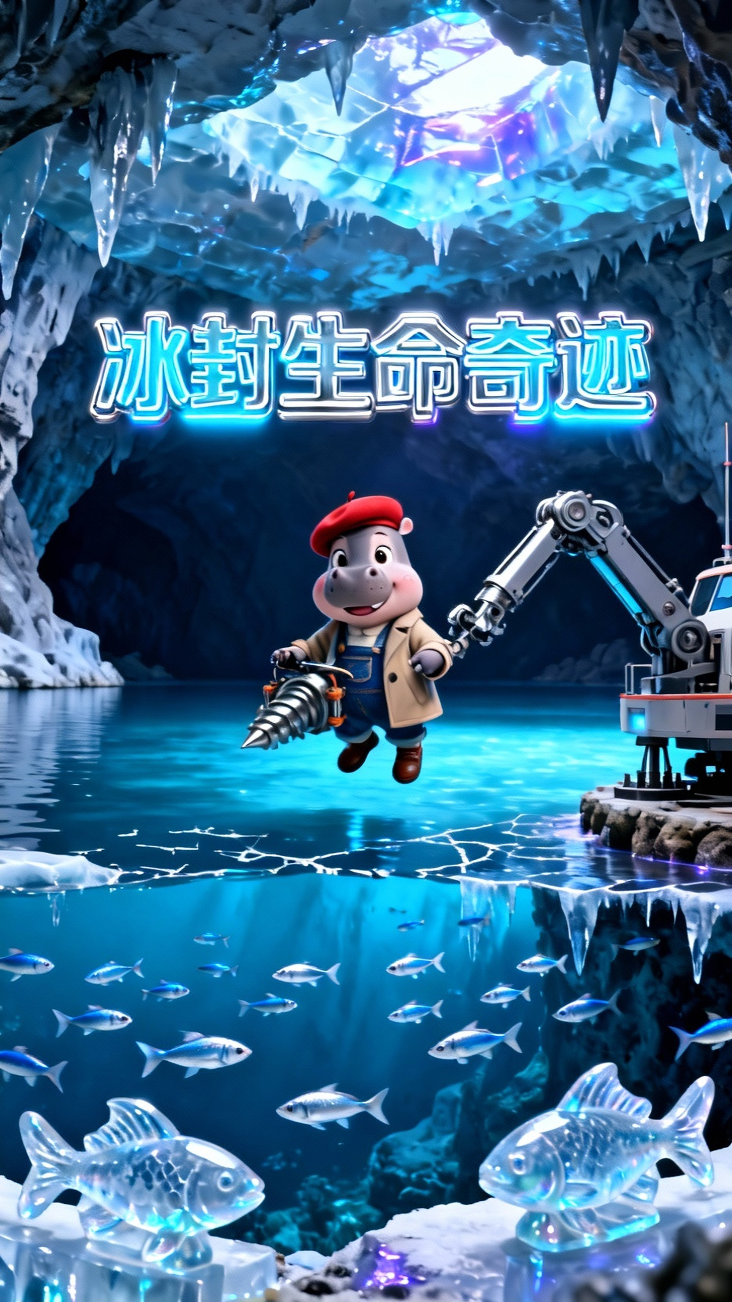地下湖奇遇：冰棍鱼的冻龄奇迹