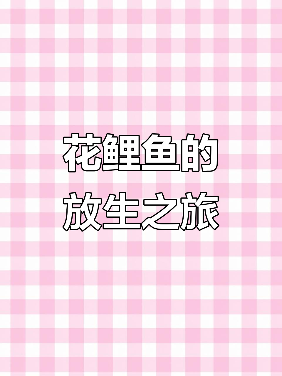 放回花鲤鱼，让它自由成长！