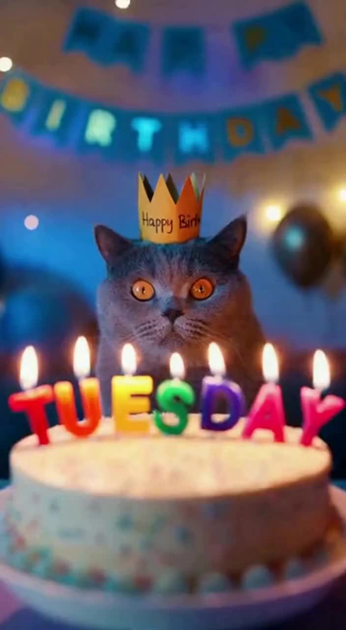 生日蛋糕的周二蜡烛