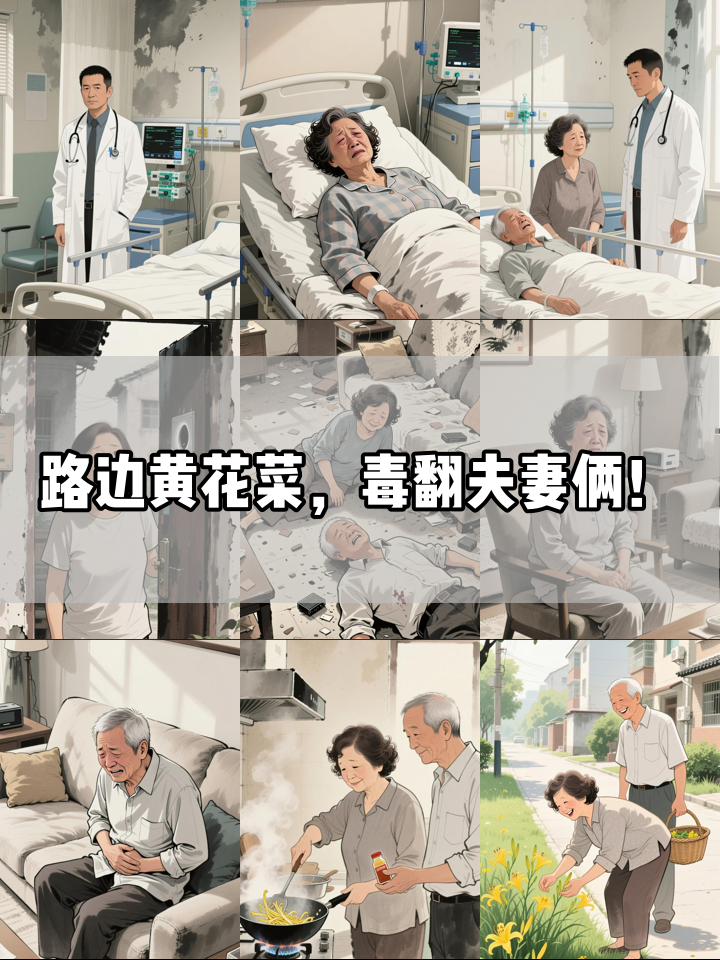 公园里采黄花菜烹食夫妻双双被毒翻