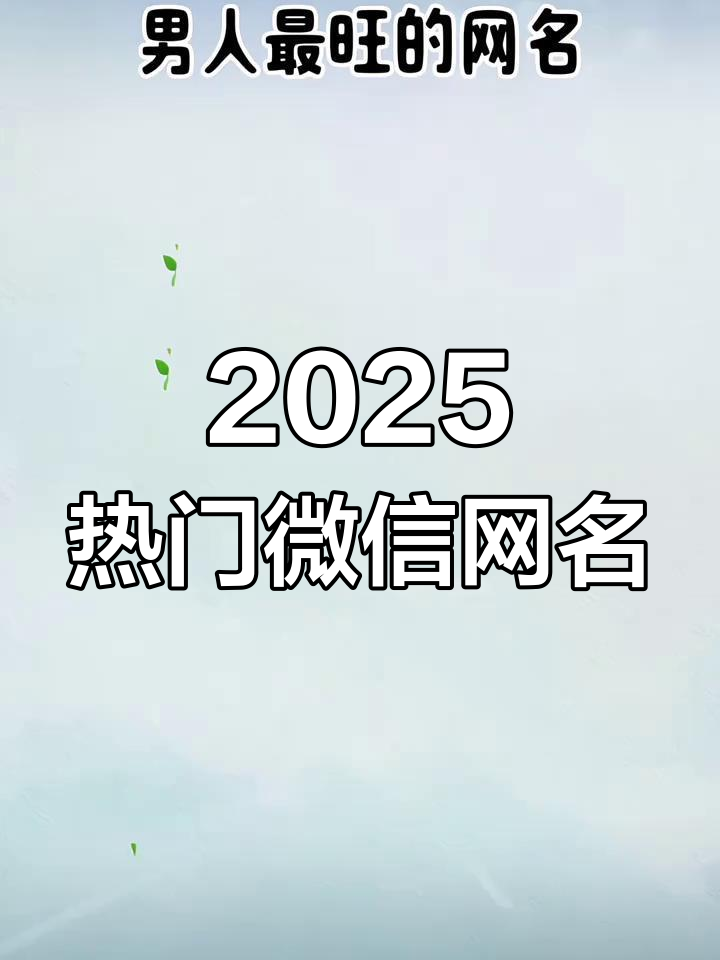 2025最火微信网名推荐,特殊符号让你的名字更炫酷