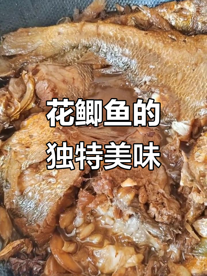 野生花鲫鱼,鲜美如螃蟹味,营养丰富,酱炖入味更诱人