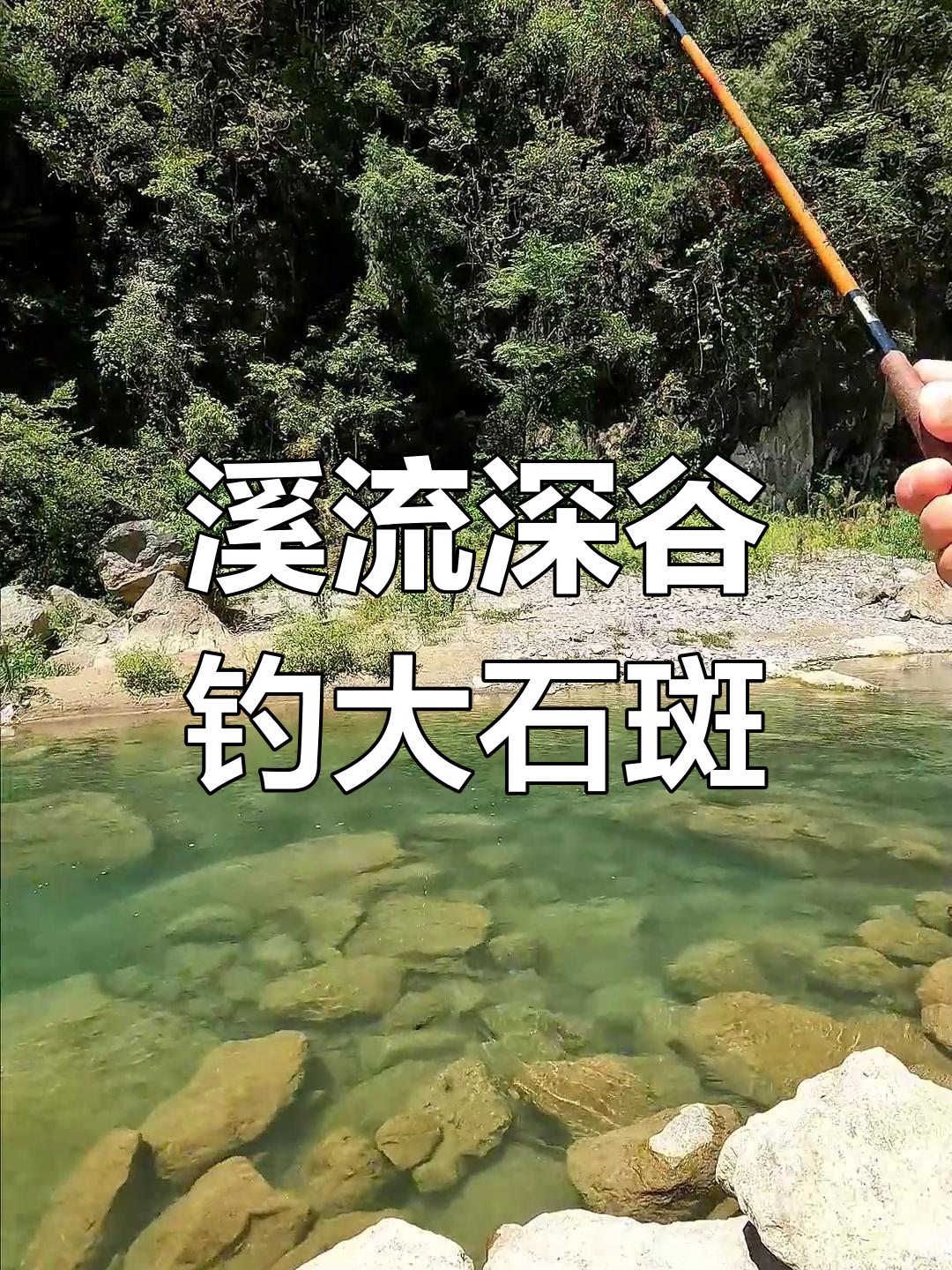 峡谷深处钓石斑,巴掌大的鱼藏匿在石头缝里