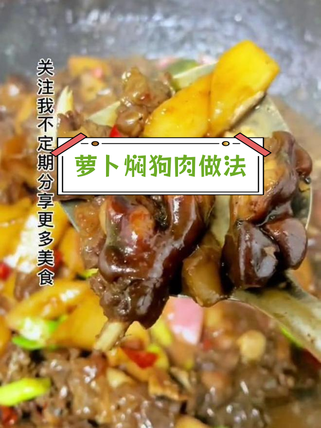家庭版萝卜焖狗肉,简单又美味
