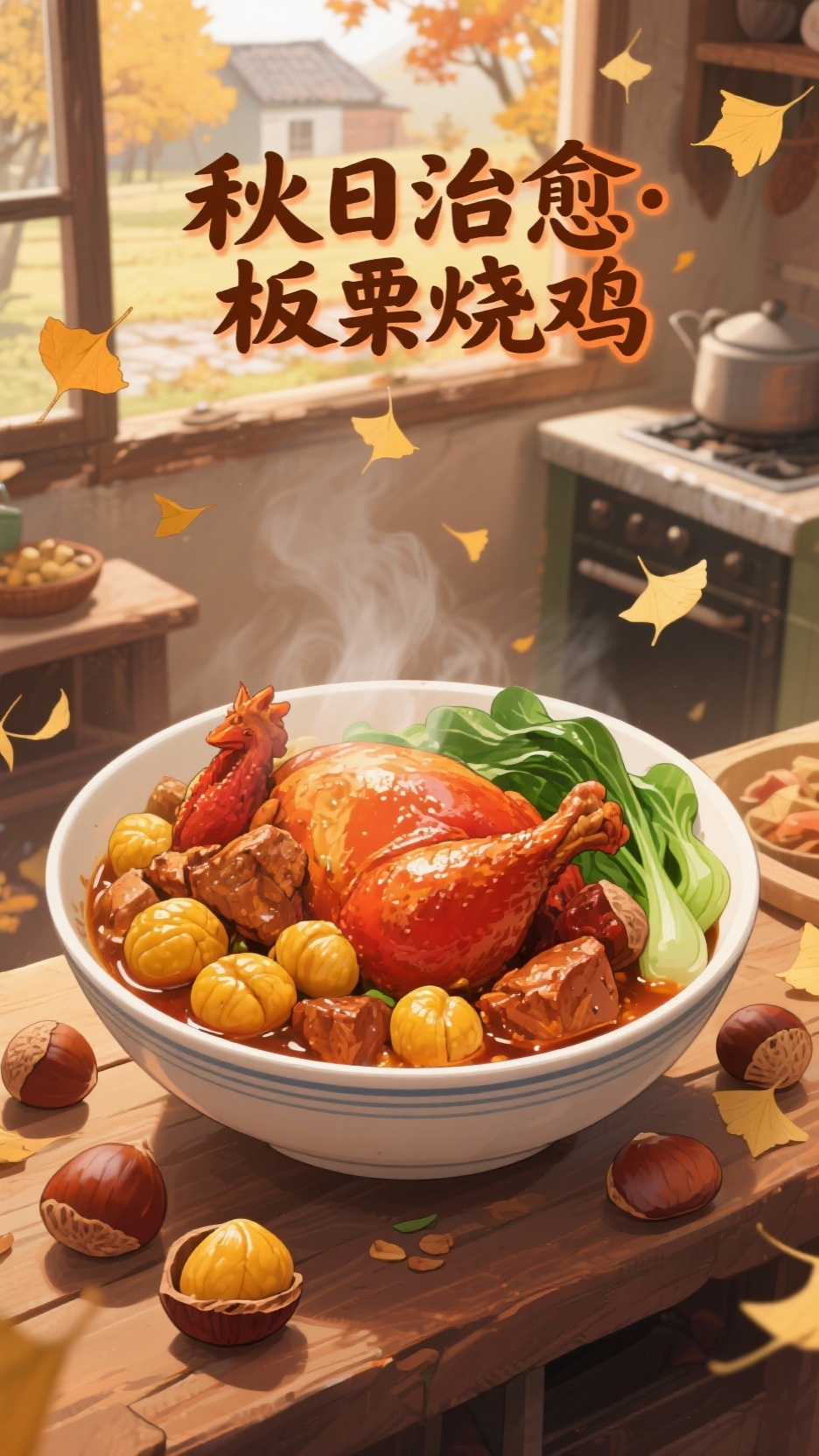 秋日板栗烧鸡，温暖治愈的美食时光