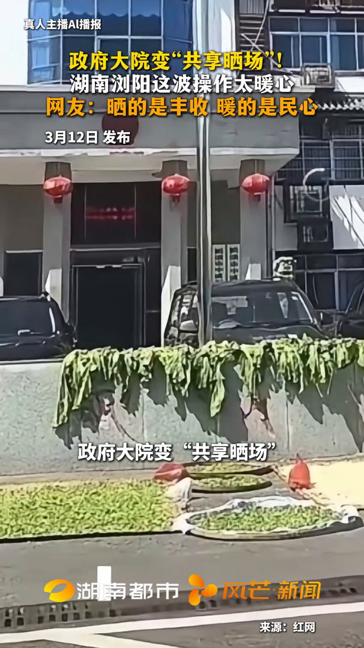 政府大院变“共享晒场”!湖南浏阳这波操作太暖心