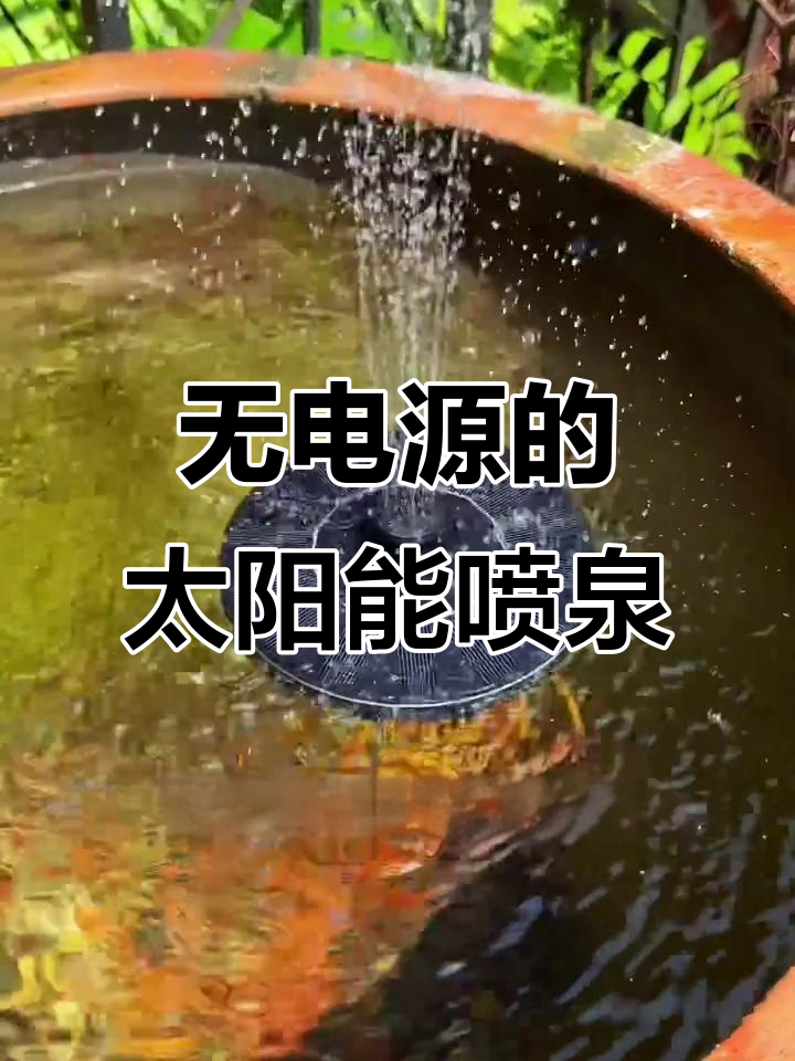 太阳能喷泉泵,零电环保造景新体验