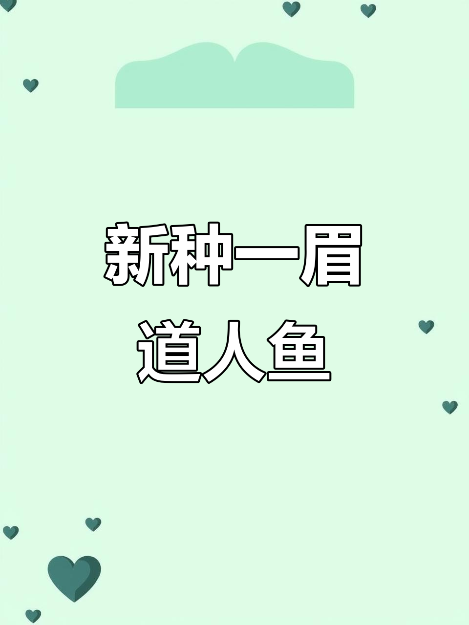 一眉道人鱼首次繁殖，新种诞生！