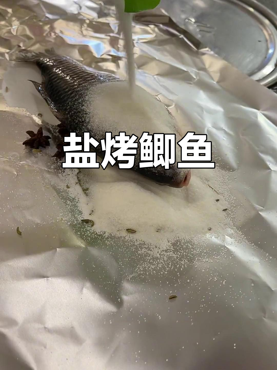 盐烤鲫鱼，锡纸包裹半小时搞定美味烧烤