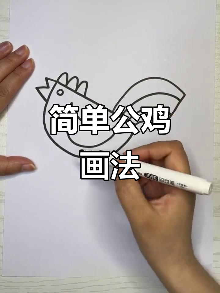 公鸡简笔画，轻松学会动物造型