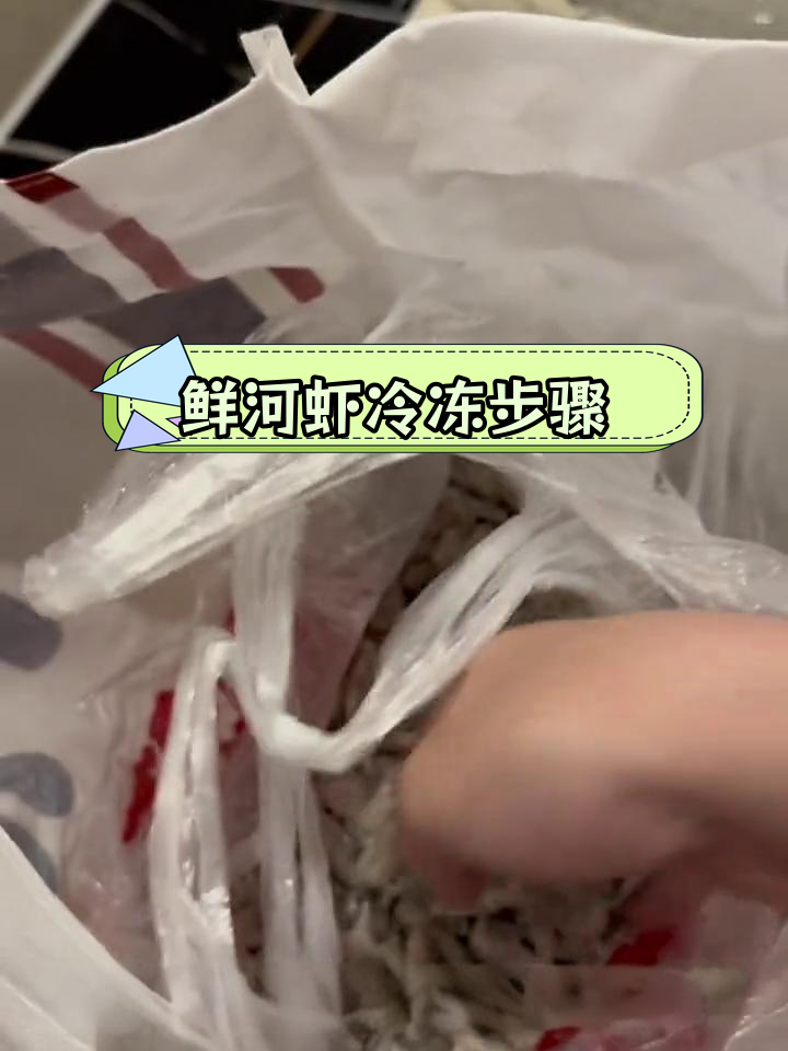 新鲜河虾冷冻保存技巧,轻松散冻不结坨