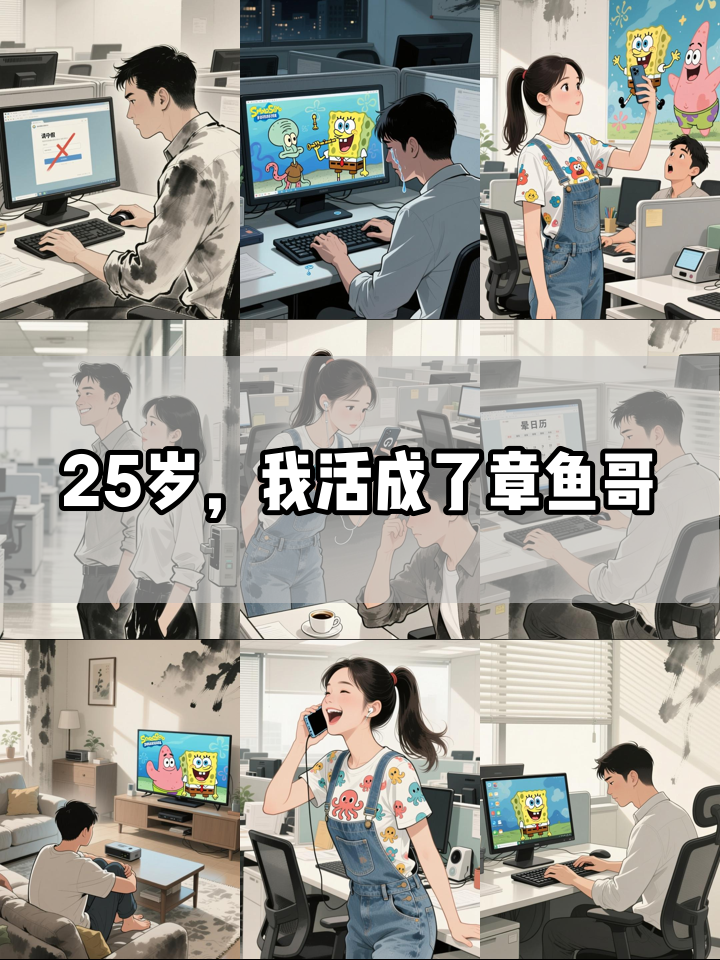 小时候讨厌章鱼哥,25岁发现我活成了他