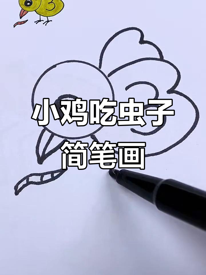 轻松学画小鸡虫,简单又有趣
