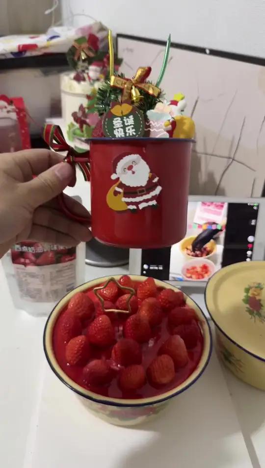 爆款搪瓷杯蛋糕,马上圣诞节,快预热啦～