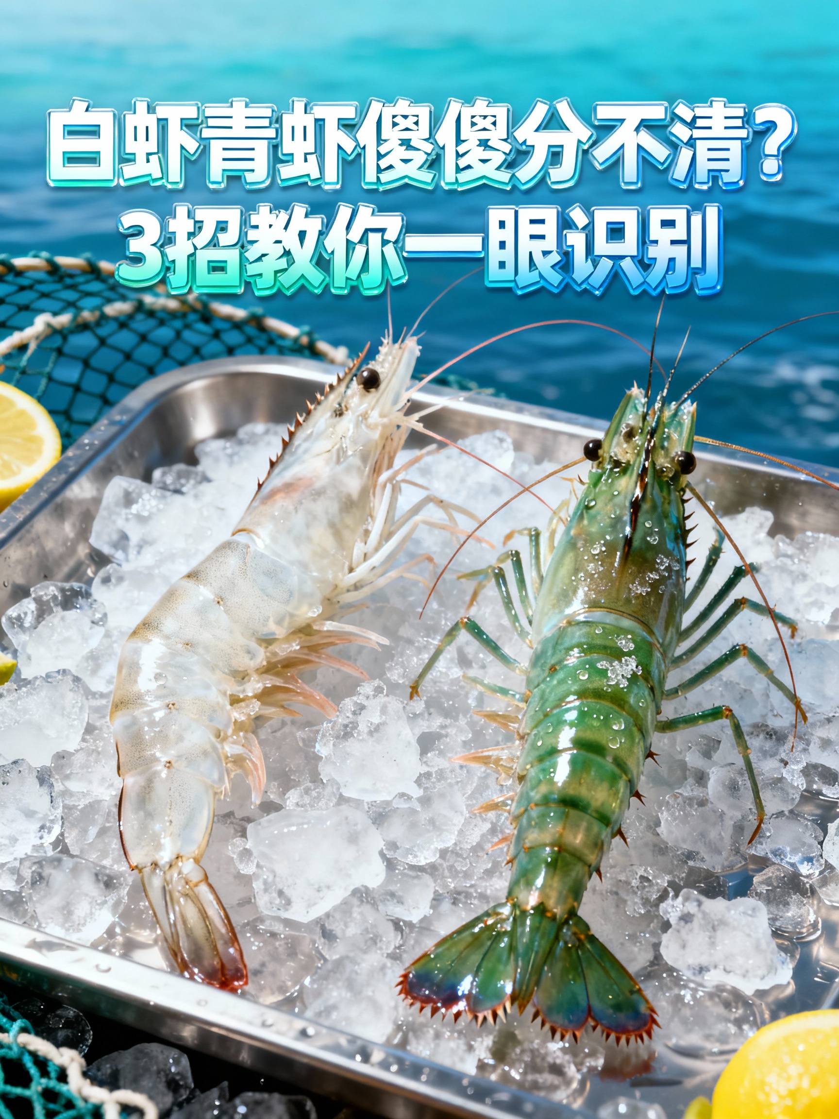 白虾青虾傻傻分不清?3招教你一眼识别
