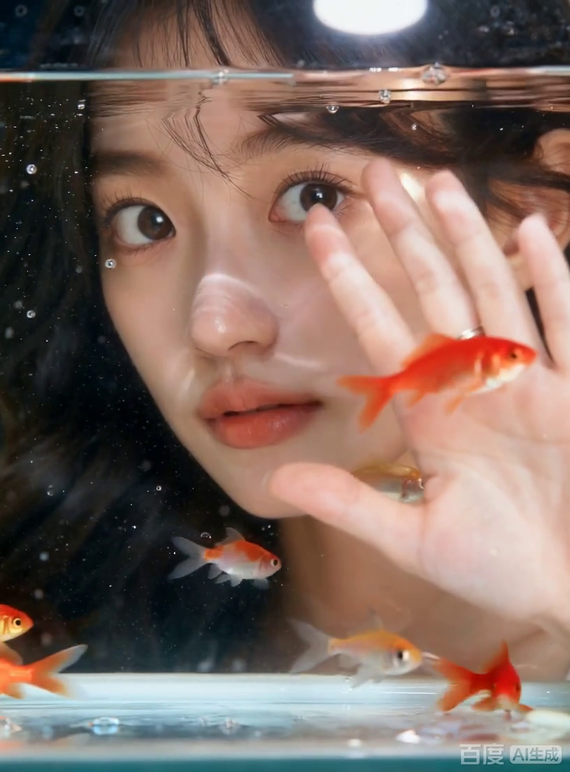 手心里的红金鱼