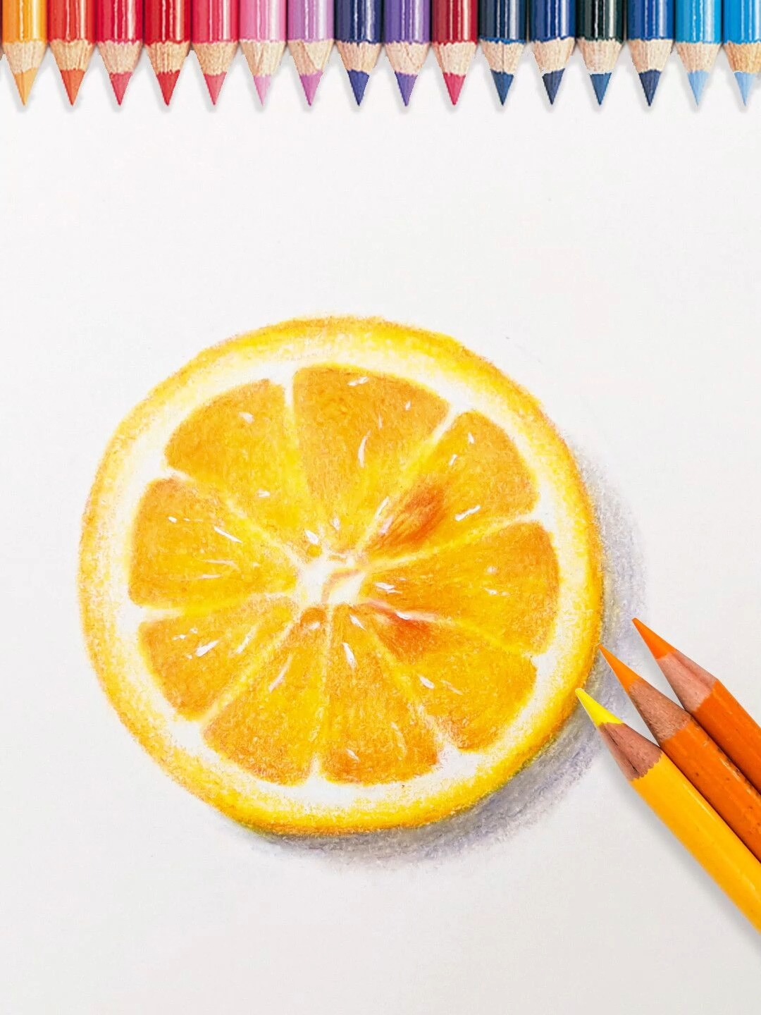 彩铅柠檬教程,画完拿去泡鸡爪了