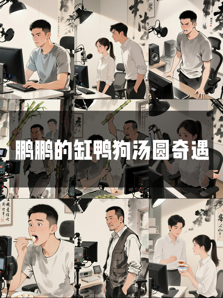 当鹏鹏遇上缸鸭狗汤圆：一场美食逻辑的爆笑对决