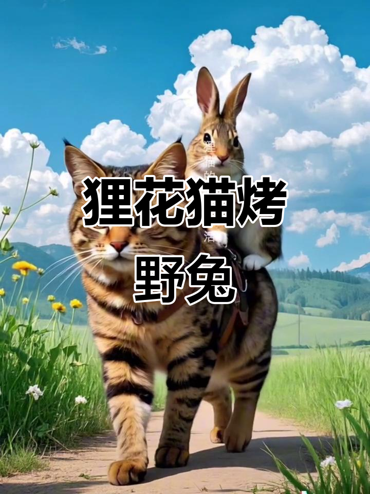 狸花猫抓兔烤肉，森林里的美味大餐