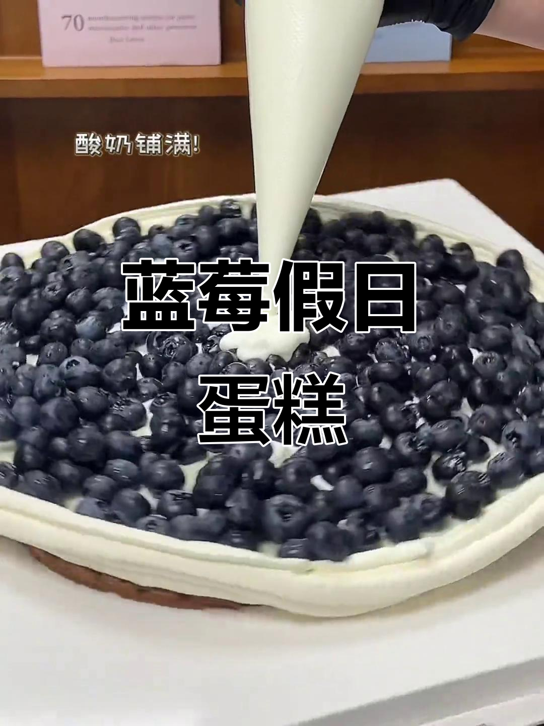 13寸蓝莓假日蛋糕,超好吃!