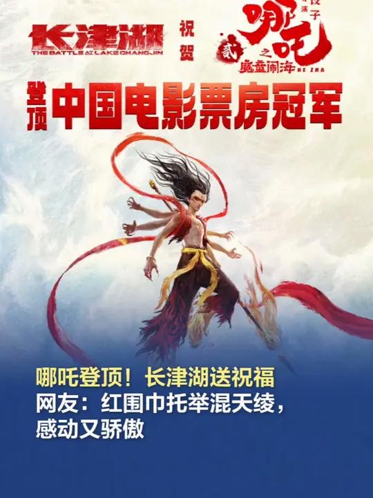 「哪吒登顶长津湖送祝福」据网络平台数据(灯塔专业版),截至2月6日12时13分,《哪吒之魔