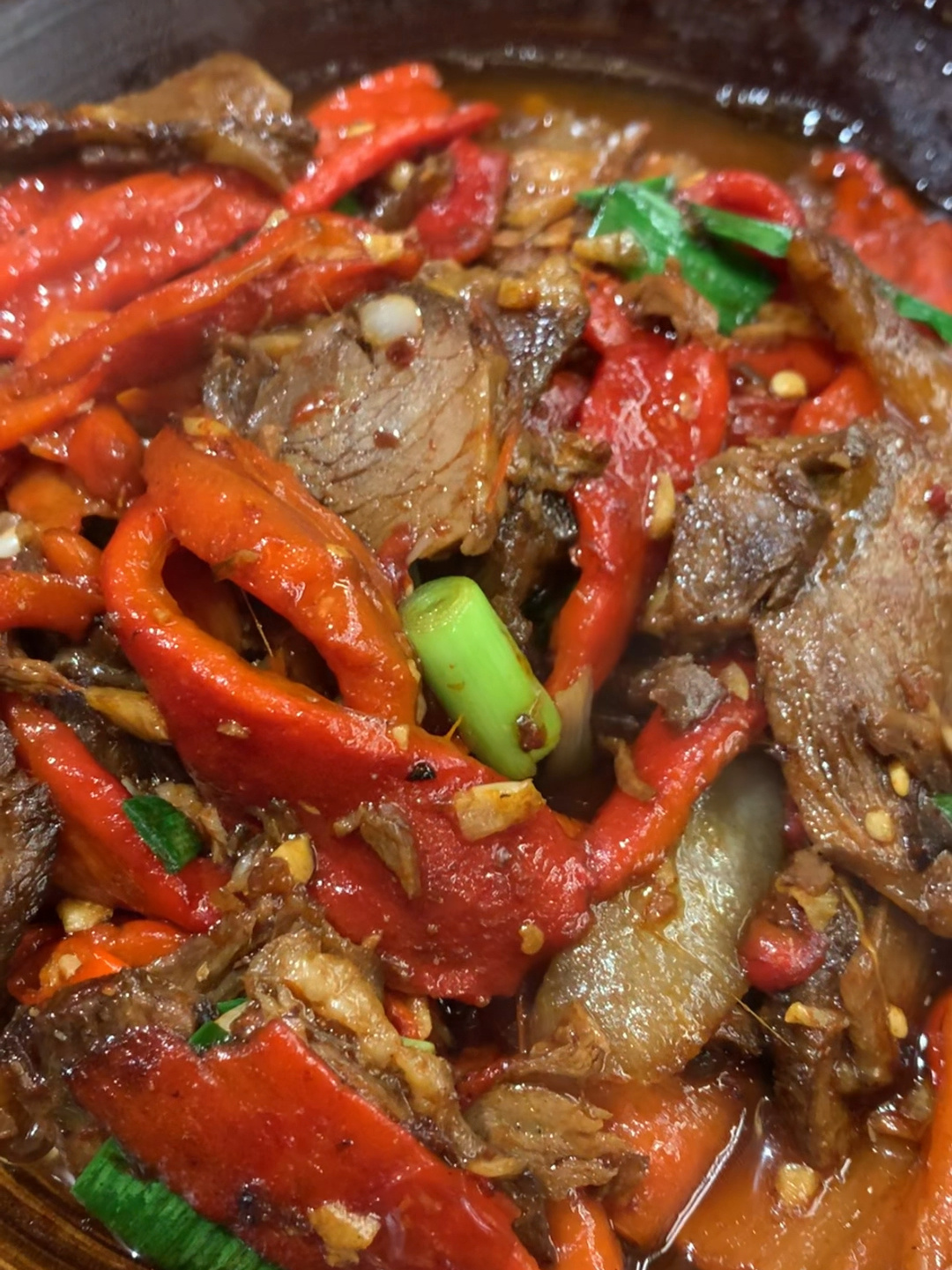 烧辣椒炒卤牛肉,香辣入味,超级下饭