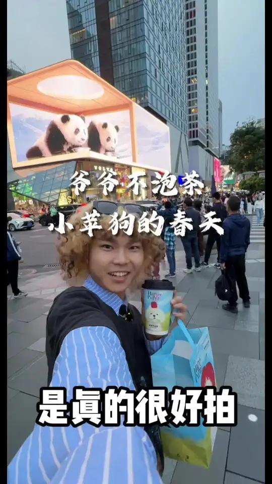 五一不知道喝什么太古里二十多块两杯奶茶而且很好拍!爷爷不泡茶 HELLO好苹友 小苹狗的春