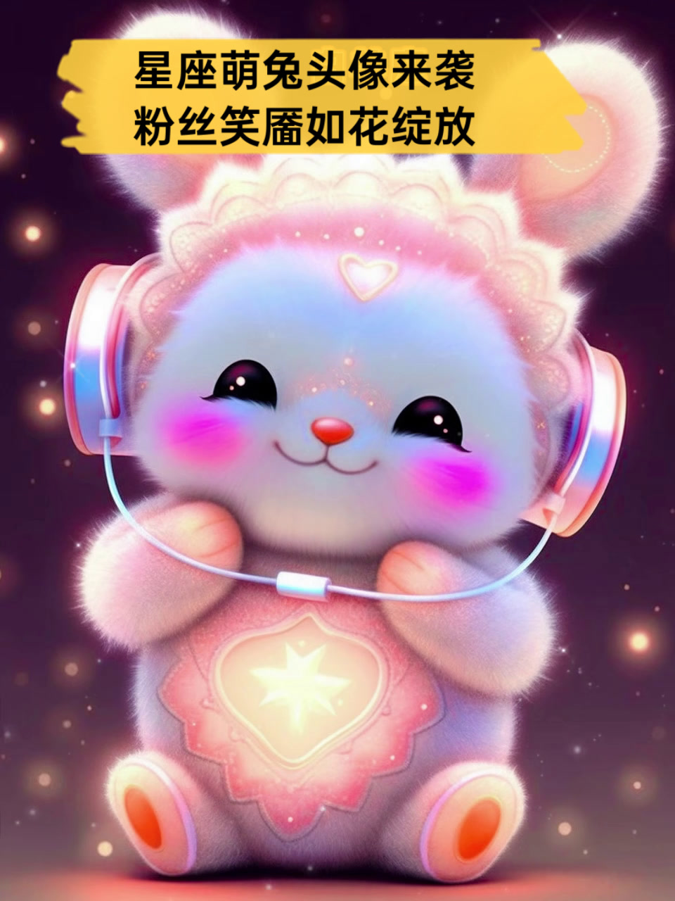 星座萌兔头像来袭,粉丝笑靥如花绽放
