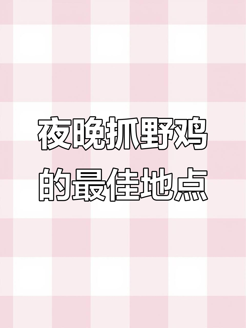 为什么夜捕野鸡高手总选坟头?揭秘最强捕捉技巧