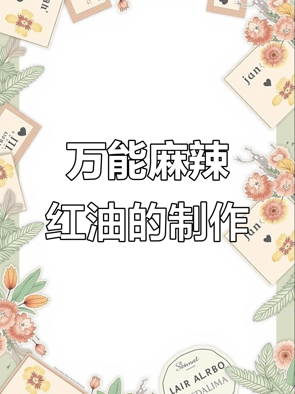 四川麻辣鸡与万能红油,做法全揭秘