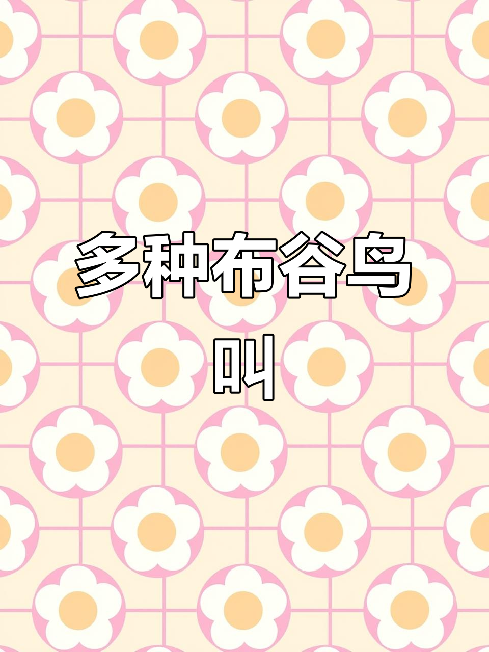 布谷鸟叫声大集合,各种声音让你听不停