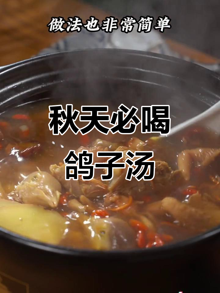 秋季滋补鸽子汤，松茸菌菇炖出鲜美滋味