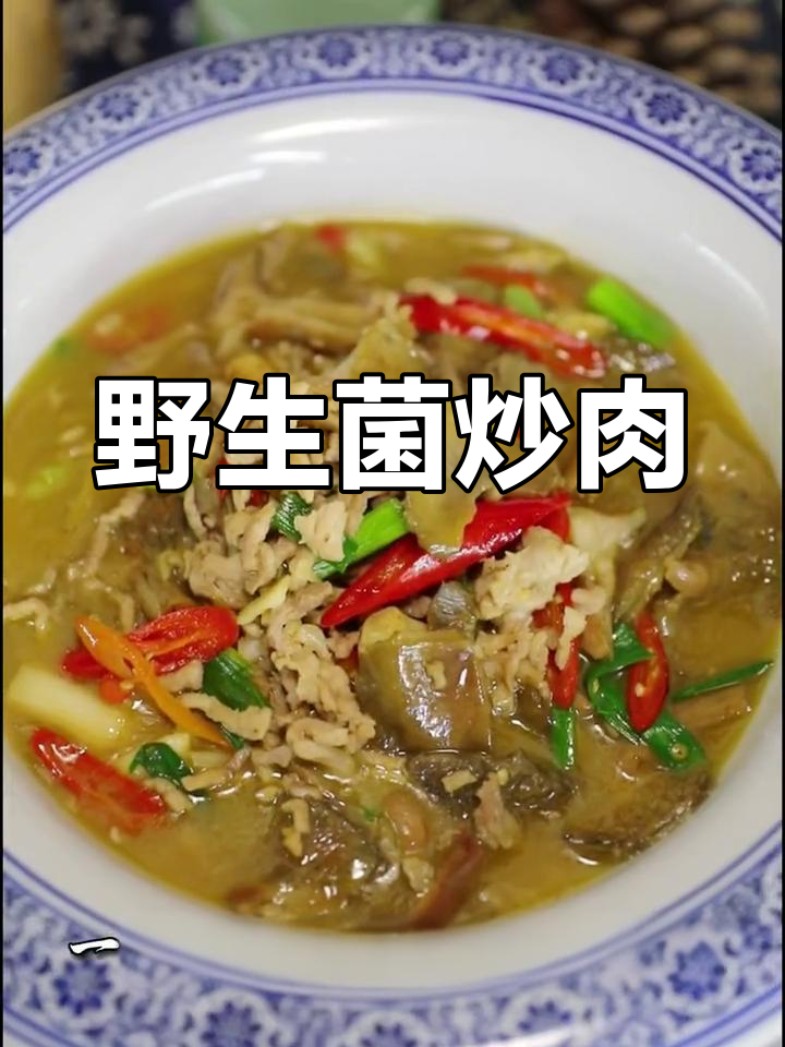 雨后山蘑菇,松菇炒肉香气扑鼻