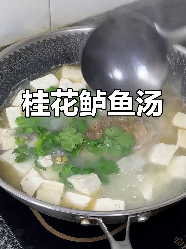 桂花鲈鱼豆腐汤,鲜美嫩滑,做法简单