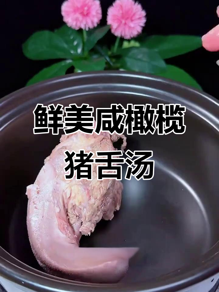 福建泉州经典咸橄榄猪舌汤，清甜去火必试