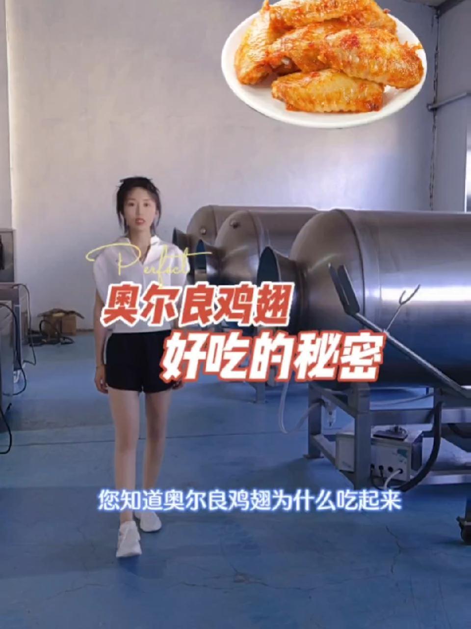 热门 奥尔良鸡翅吃起来鲜嫩劲道的秘密就是使用真空滚揉机腌制 车间实拍 工厂自产自销 滚揉机