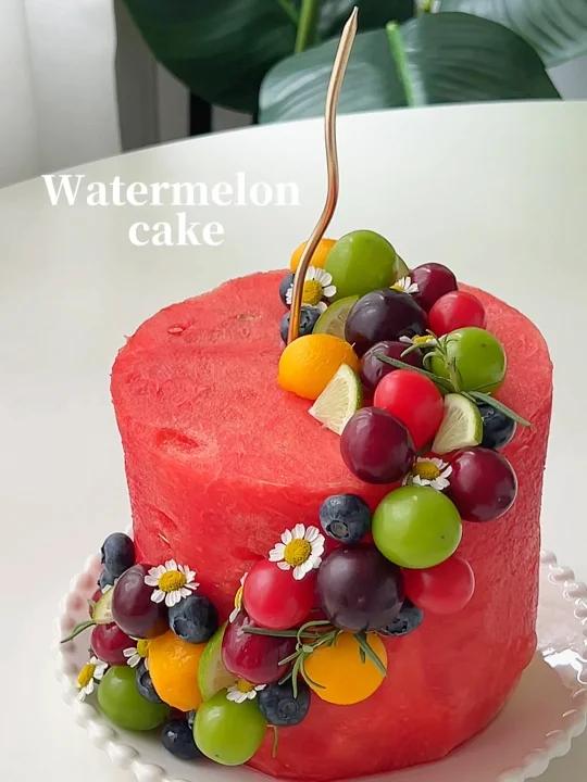 夏日专属蛋糕自制水果西瓜蛋糕零失败