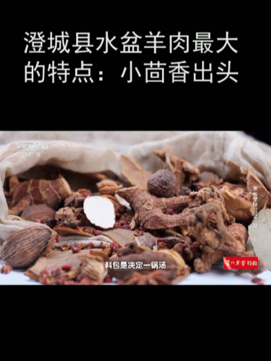 澄城县水盆羊肉最大的特点:小茴香出头