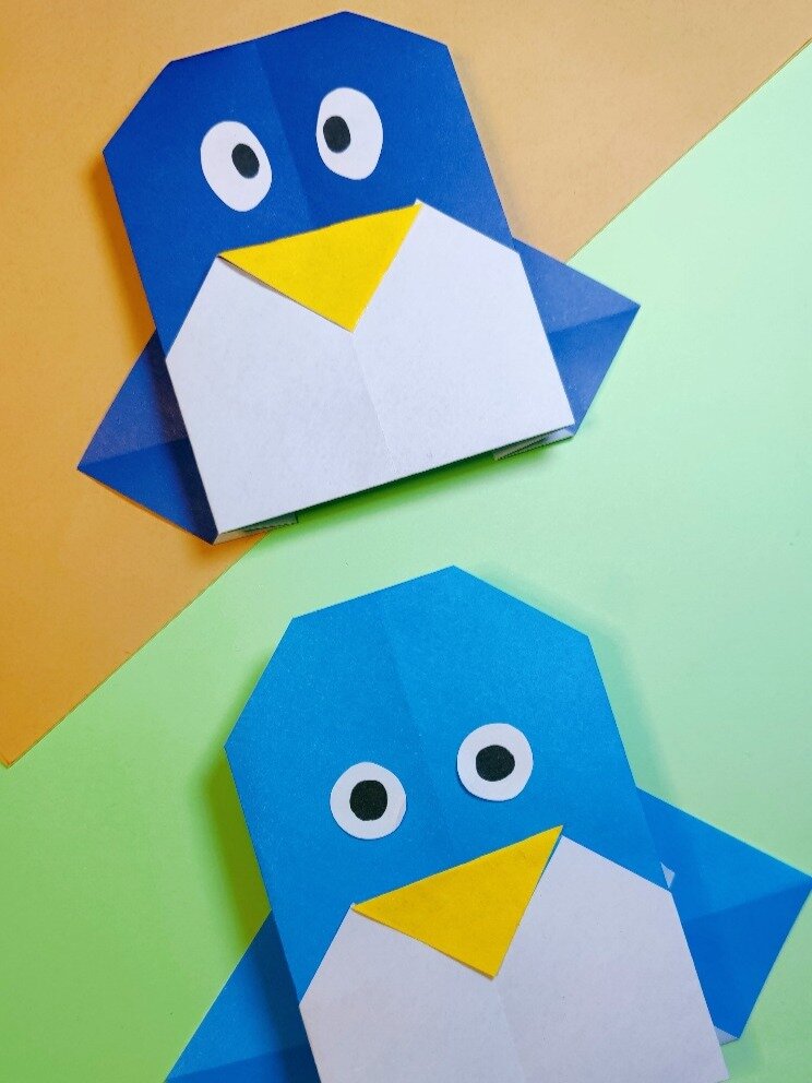 幼儿简单详细折纸教程小企鹅