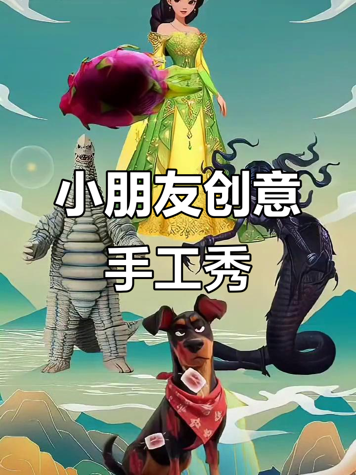 烂火龙果、臭鸡腿变萌物,小朋友们的创意手工大变身