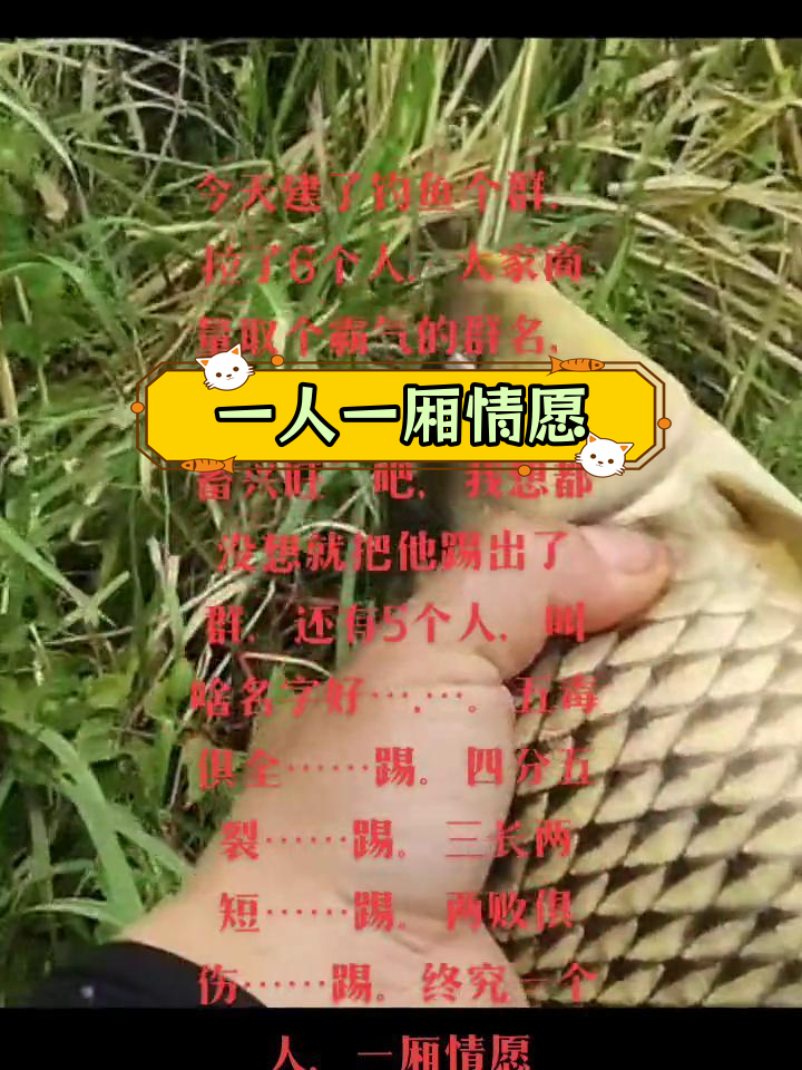 钓鱼群名大比拼,最终只剩一人