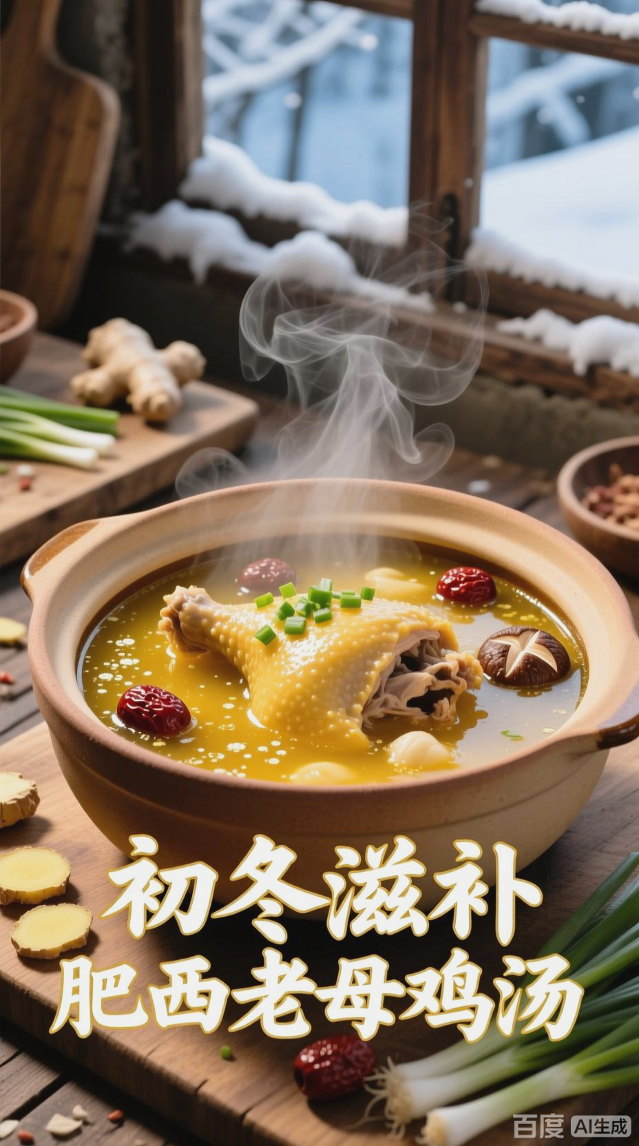 肥西老母鸡汤，初冬暖身滋补之选