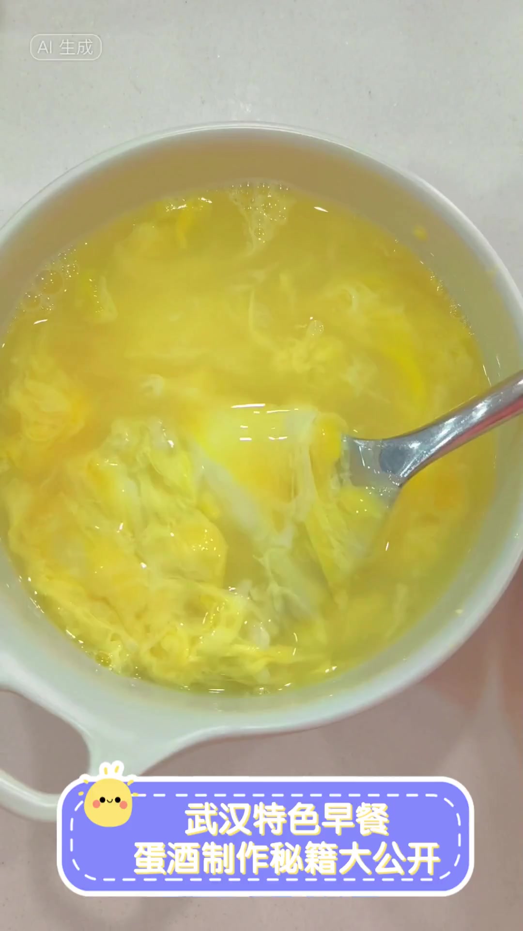 武汉特色早餐,蛋酒制作秘籍大公开