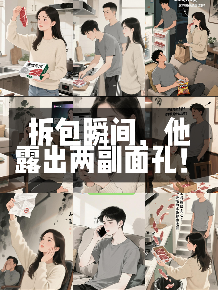 她拆开山姆牛肉片,发现伴侣在零食前的双面戏码!