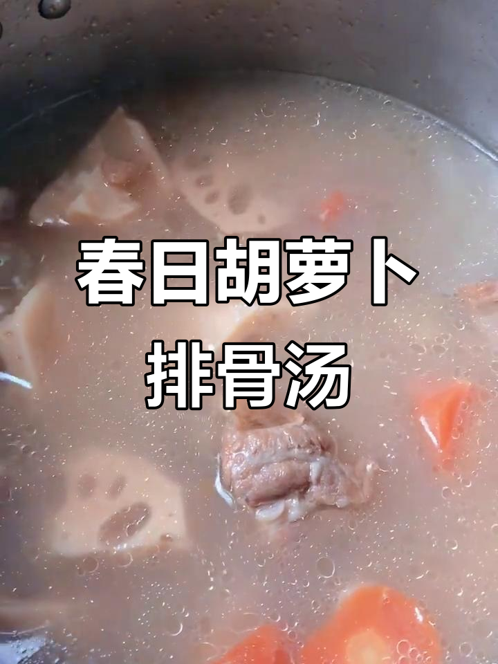 春季必试!胡萝卜莲藕排骨汤,家常美味暖心汤