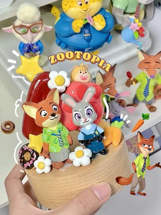 把疯狂动物城搬到音乐盒上!石塑粘土手作