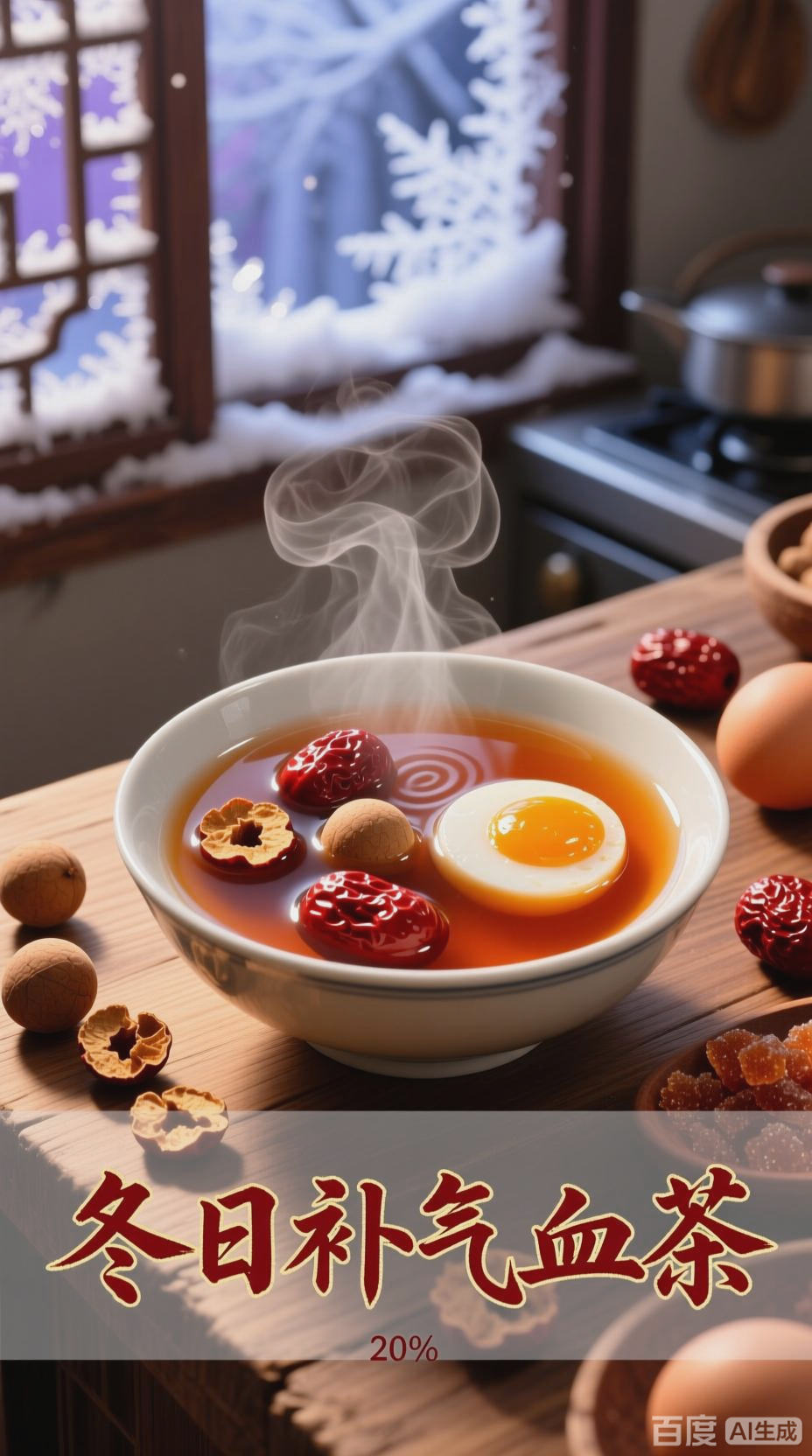 桂圆红枣鸡蛋茶,冬日补气血