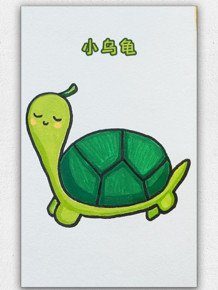 小乌龟简笔画简单可爱