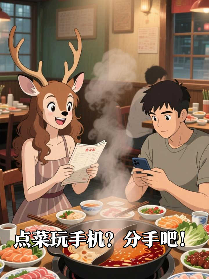 男友点菜只顾玩手机,她当场掀翻火锅提分手!