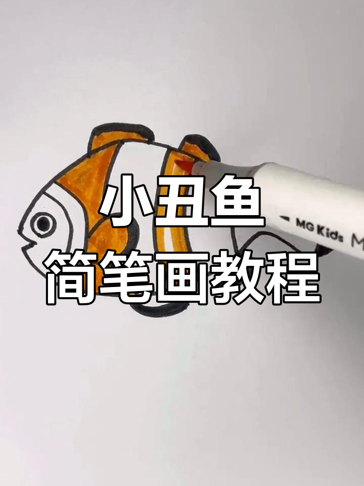 画出可爱小丑鱼,简单步骤教你轻松上手